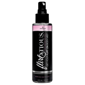 Flirterig Vanille, Suiker, & Zoete Erwt Feromoon Body Mist 125 m Sensuva