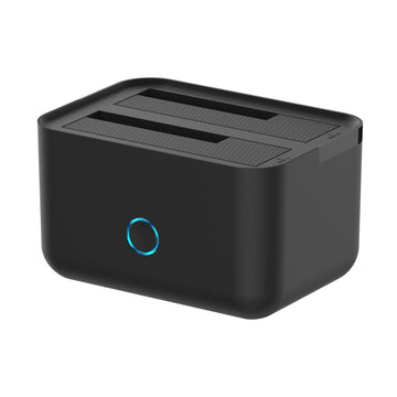 Dock Station Dual Aisens EASDS-D01B Zwart USB USB 3.0 USB-A